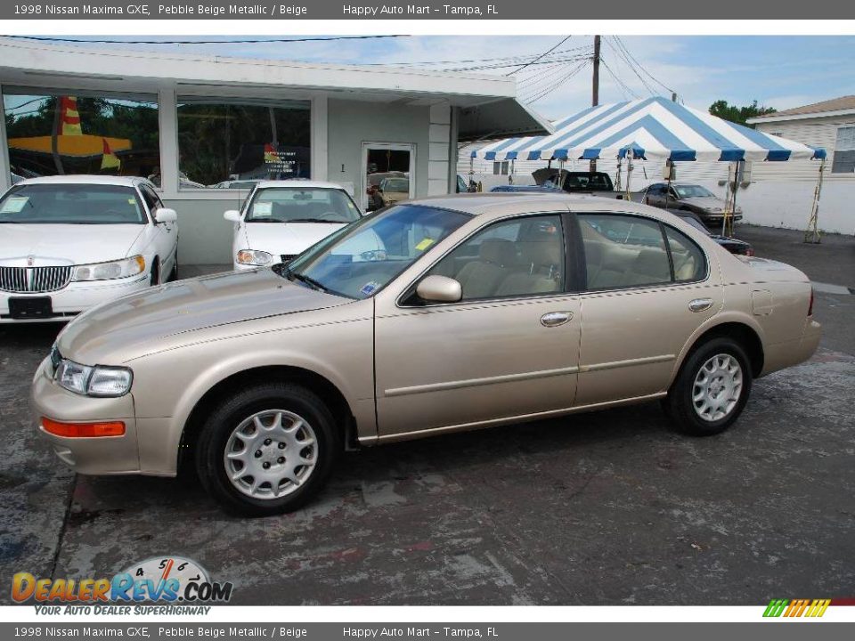 1998 Nissan Maxima GXE Pebble Beige Metallic / Beige Photo #2