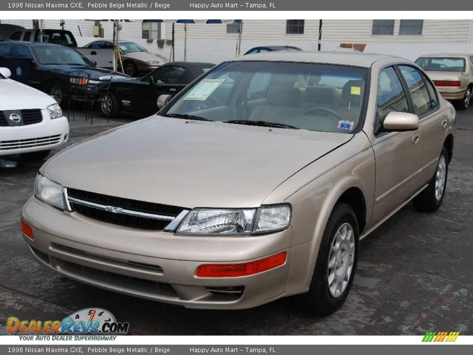 1998 Nissan Maxima GXE Pebble Beige Metallic / Beige Photo #3
