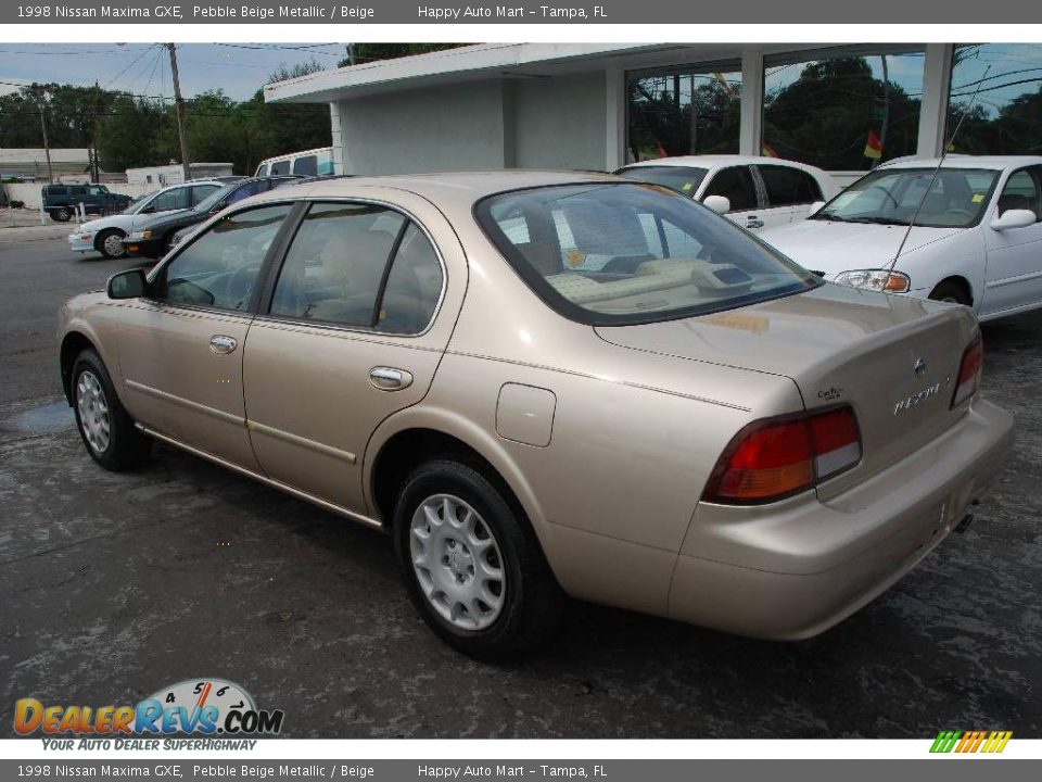 1998 Nissan Maxima GXE Pebble Beige Metallic / Beige Photo #4