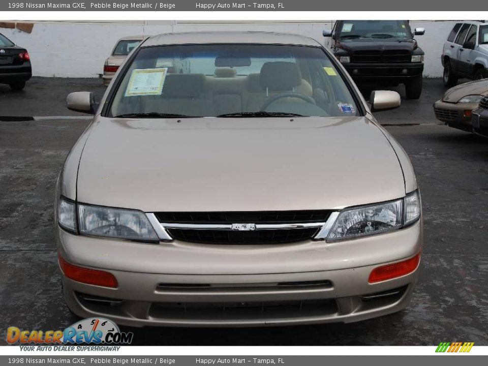 1998 Nissan Maxima GXE Pebble Beige Metallic / Beige Photo #7
