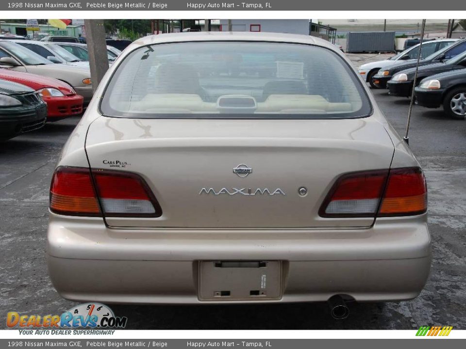 1998 Nissan Maxima GXE Pebble Beige Metallic / Beige Photo #8