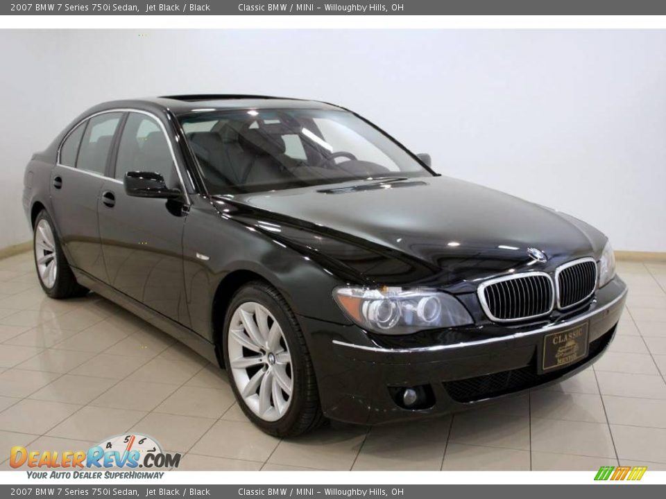2007 BMW 7 Series 750i Sedan Jet Black / Black Photo #1