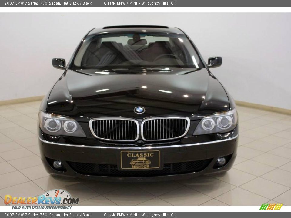 2007 BMW 7 Series 750i Sedan Jet Black / Black Photo #2