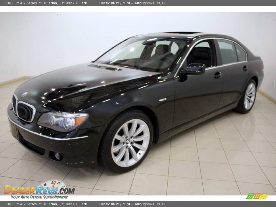 2007 BMW 7 Series 750i Sedan Jet Black / Black Photo #3