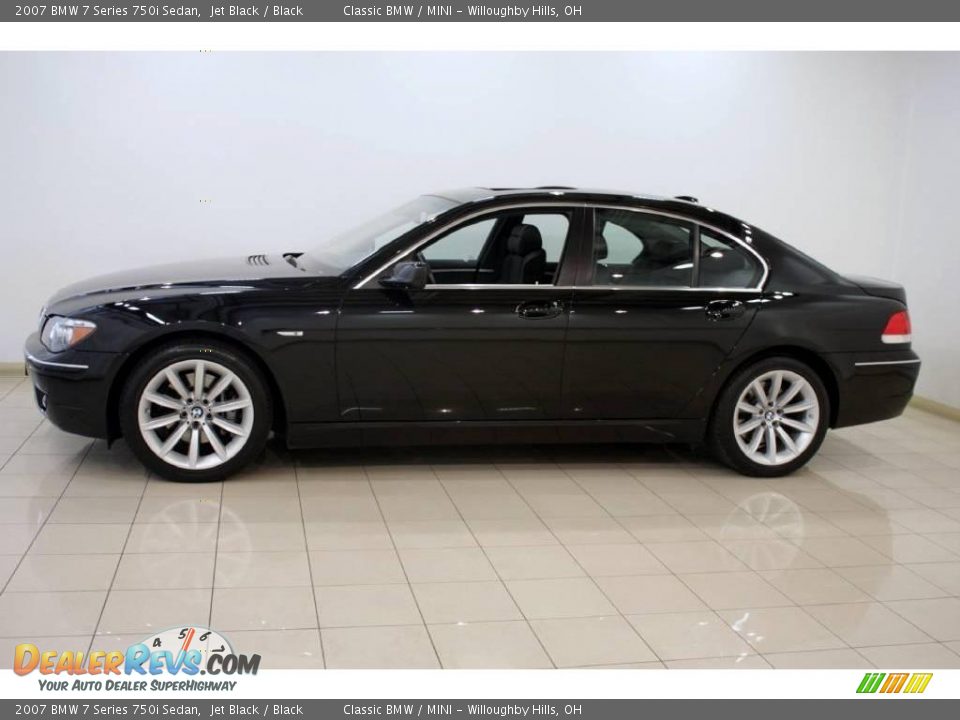 2007 BMW 7 Series 750i Sedan Jet Black / Black Photo #4