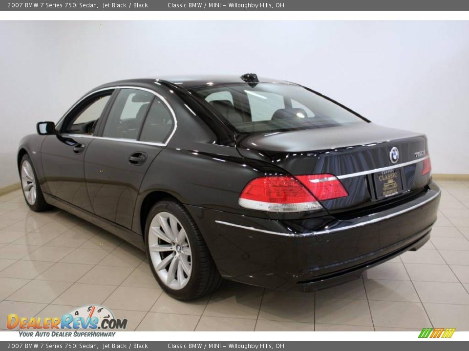 2007 BMW 7 Series 750i Sedan Jet Black / Black Photo #5