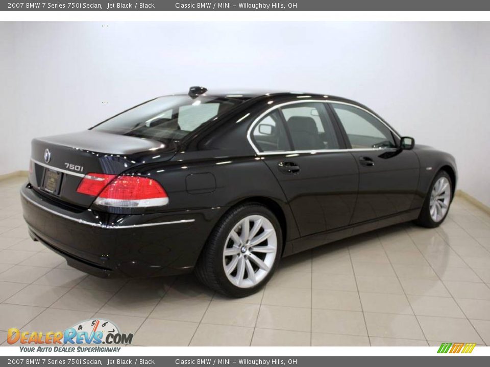 2007 BMW 7 Series 750i Sedan Jet Black / Black Photo #7
