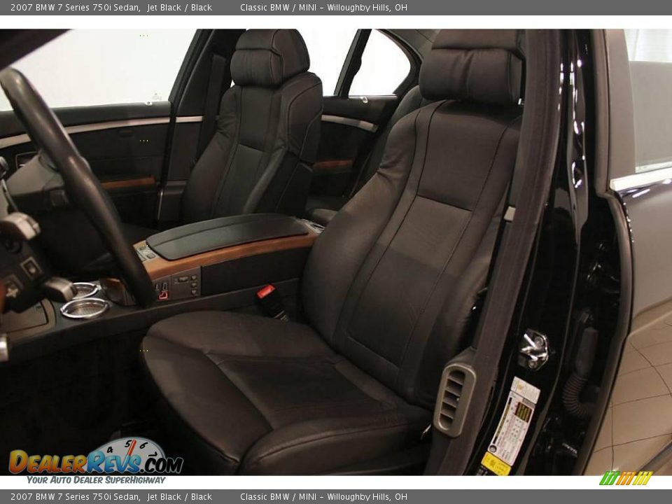 2007 BMW 7 Series 750i Sedan Jet Black / Black Photo #14