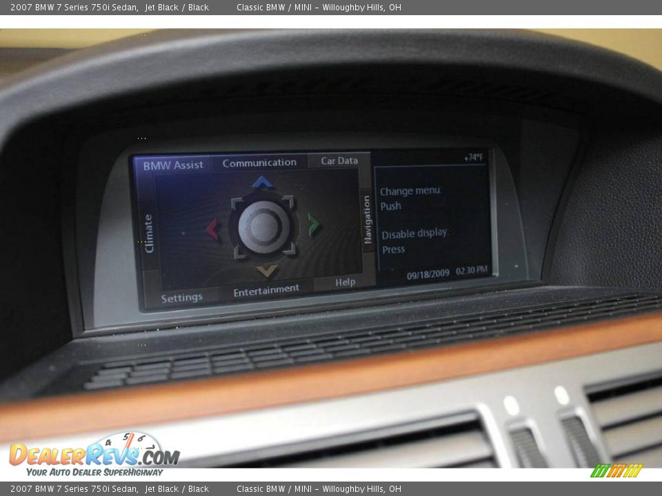2007 BMW 7 Series 750i Sedan Jet Black / Black Photo #19