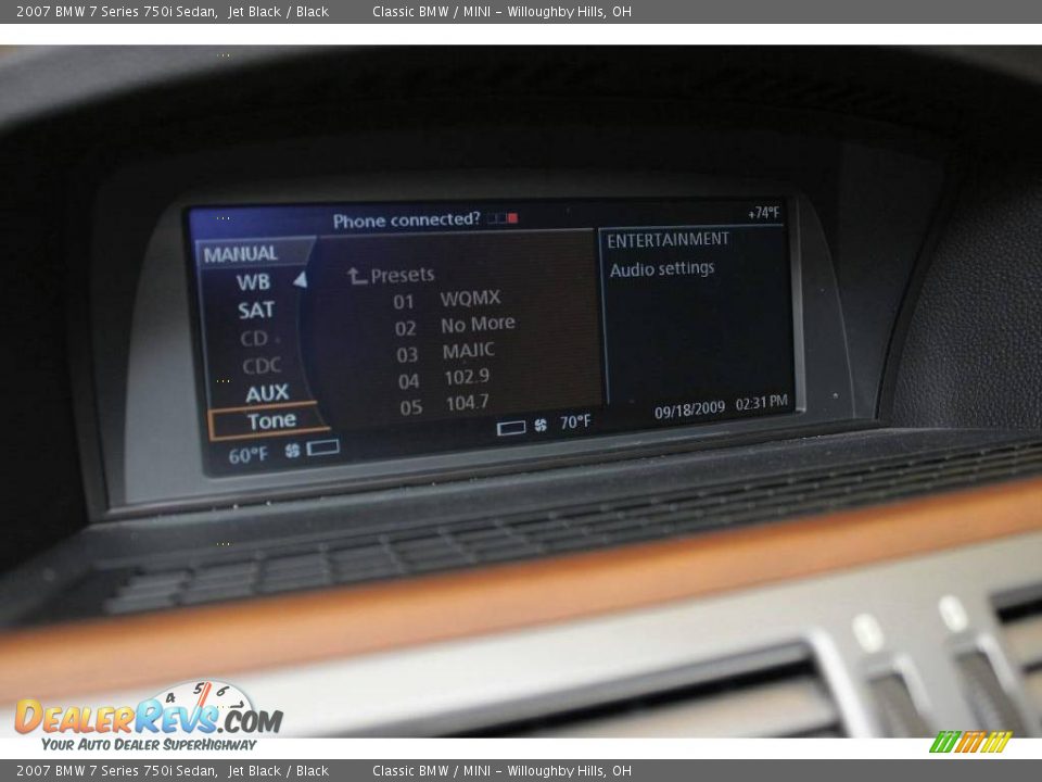 2007 BMW 7 Series 750i Sedan Jet Black / Black Photo #21