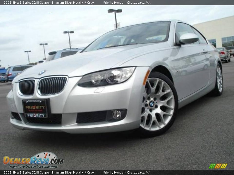 2008 BMW 3 Series 328i Coupe Titanium Silver Metallic / Gray Photo #1