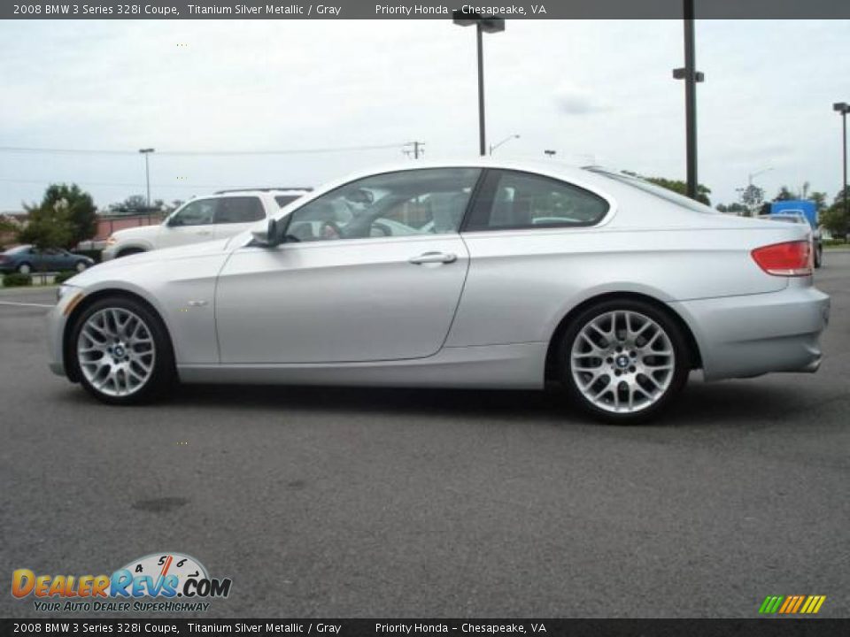 2008 BMW 3 Series 328i Coupe Titanium Silver Metallic / Gray Photo #3