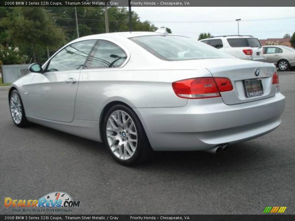 2008 BMW 3 Series 328i Coupe Titanium Silver Metallic / Gray Photo #4