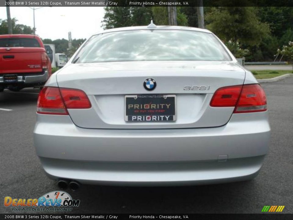 2008 BMW 3 Series 328i Coupe Titanium Silver Metallic / Gray Photo #5