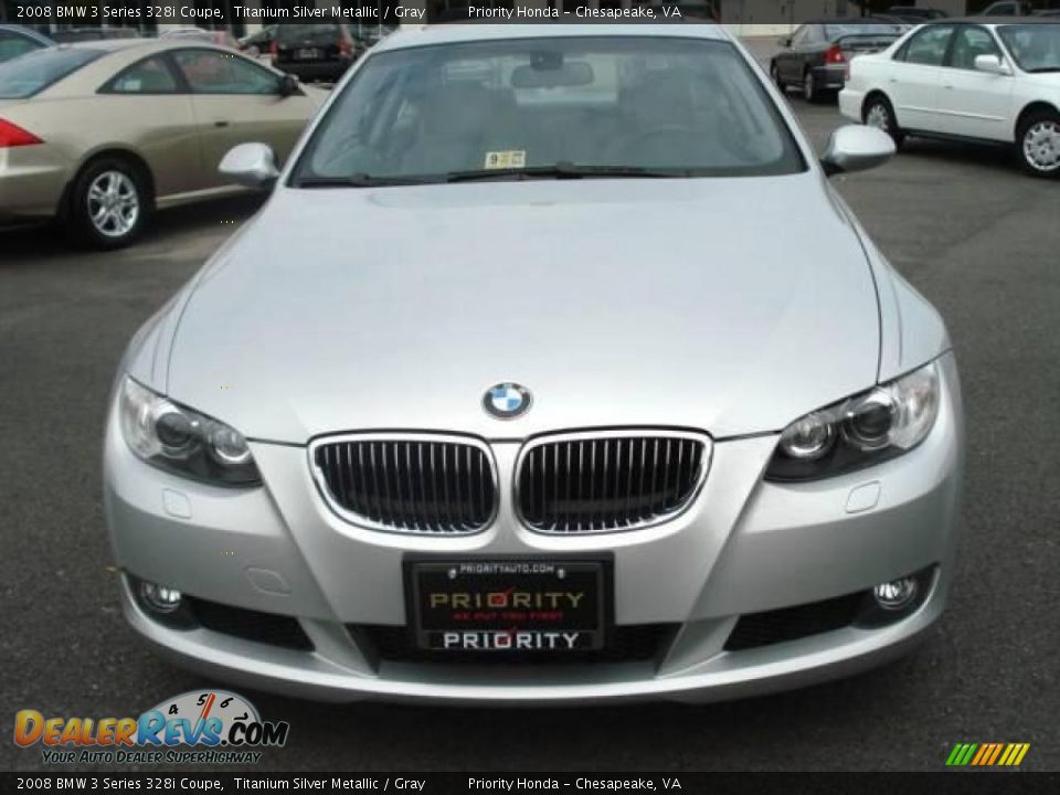 2008 BMW 3 Series 328i Coupe Titanium Silver Metallic / Gray Photo #9