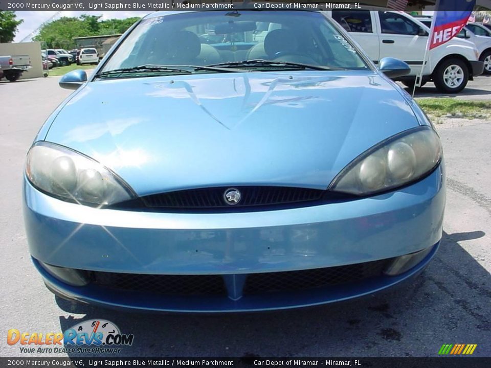2000 Mercury Cougar V6 Light Sapphire Blue Metallic / Medium Parchment Photo #8