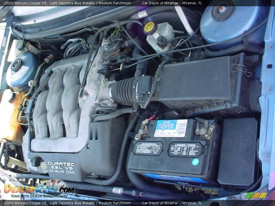 2000 Mercury Cougar V6 Light Sapphire Blue Metallic / Medium Parchment Photo #15