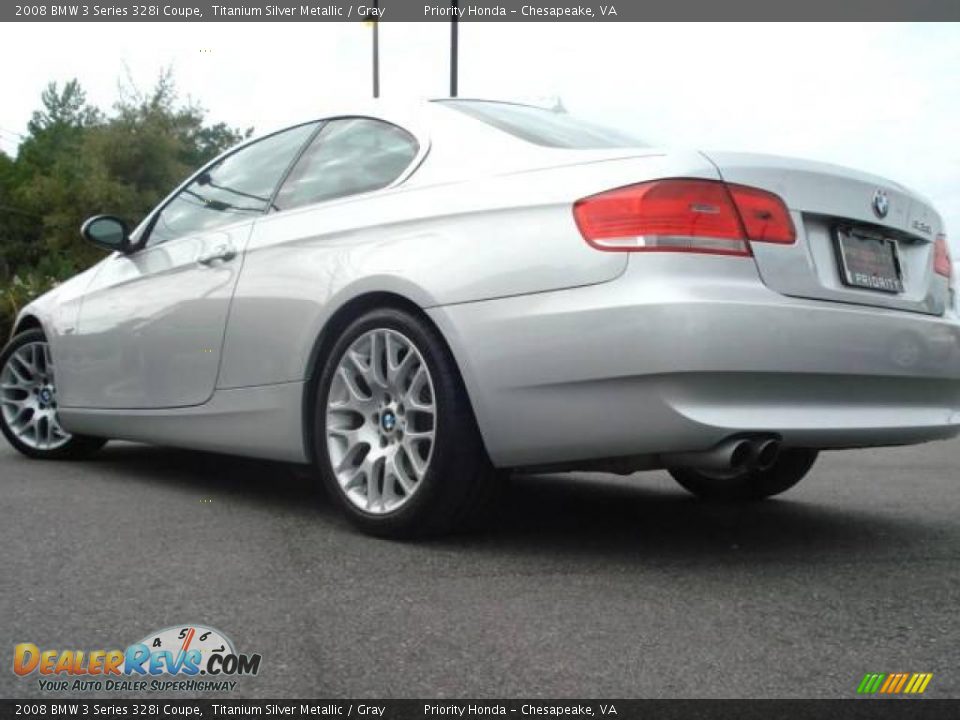 2008 BMW 3 Series 328i Coupe Titanium Silver Metallic / Gray Photo #36