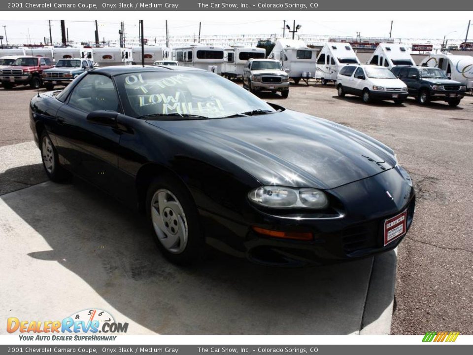 2001 Chevrolet Camaro Coupe Onyx Black / Medium Gray Photo #2