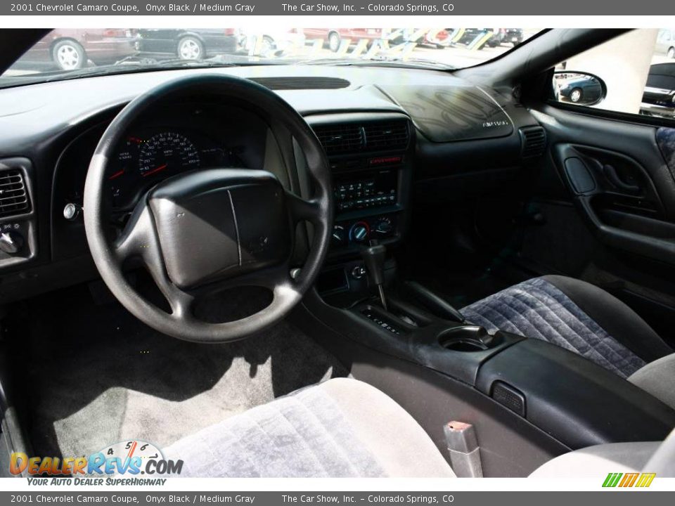 2001 Chevrolet Camaro Coupe Onyx Black / Medium Gray Photo #6