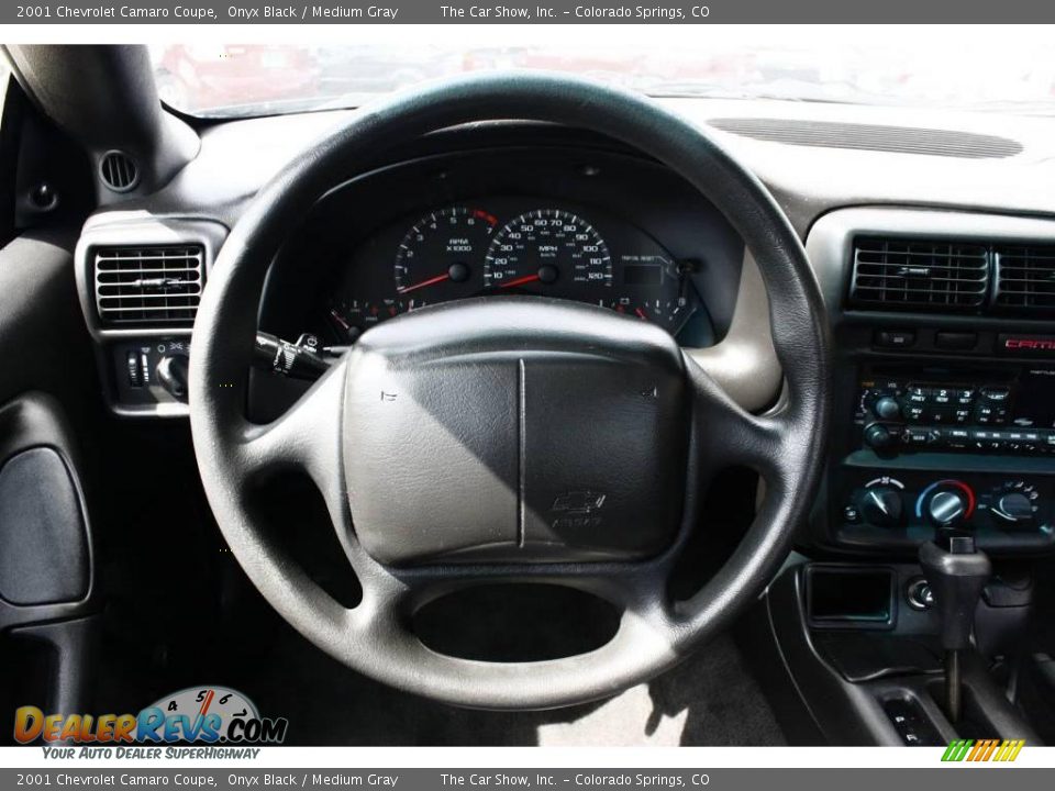 2001 Chevrolet Camaro Coupe Onyx Black / Medium Gray Photo #7