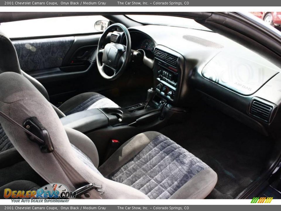 2001 Chevrolet Camaro Coupe Onyx Black / Medium Gray Photo #10
