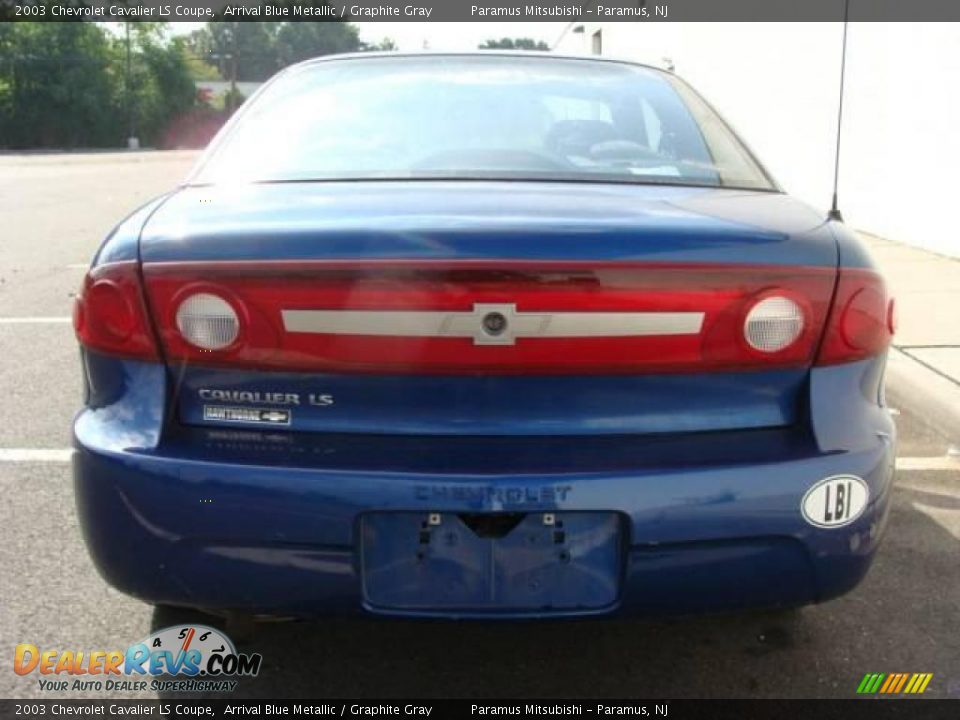 2003 Chevrolet Cavalier LS Coupe Arrival Blue Metallic / Graphite Gray Photo #5