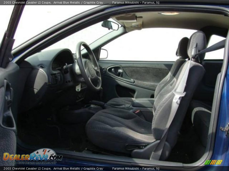 2003 Chevrolet Cavalier LS Coupe Arrival Blue Metallic / Graphite Gray Photo #9