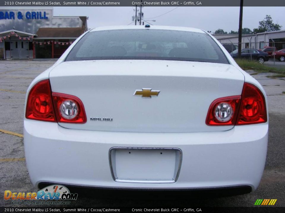 2010 Chevrolet Malibu LS Sedan Summit White / Cocoa/Cashmere Photo #7