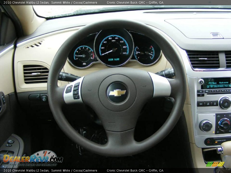 2010 Chevrolet Malibu LS Sedan Summit White / Cocoa/Cashmere Photo #16