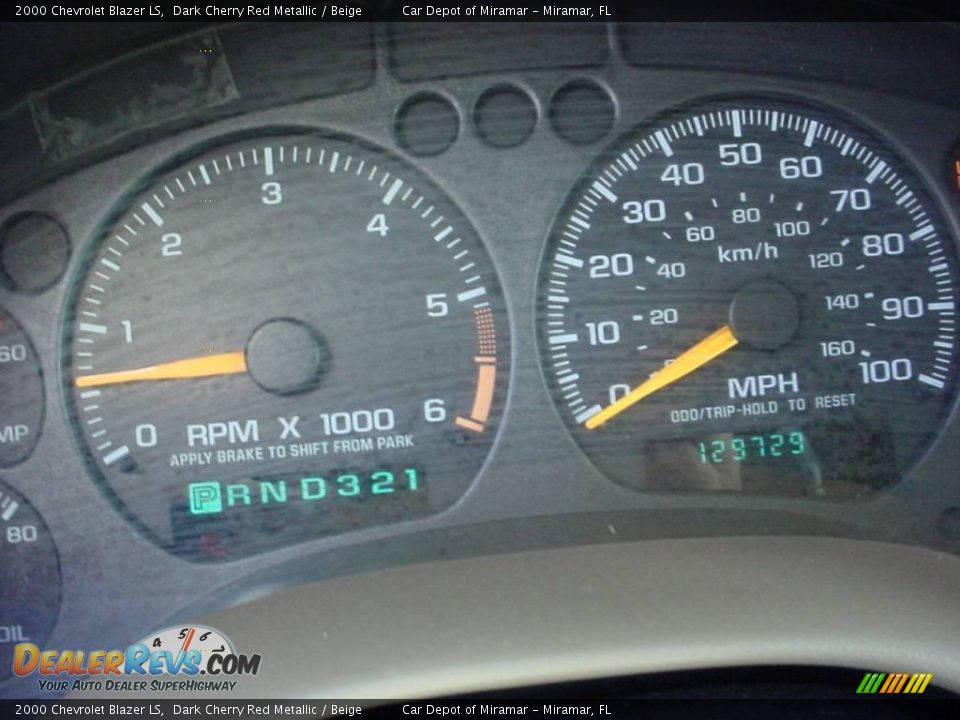 2000 Chevrolet Blazer LS Dark Cherry Red Metallic / Beige Photo #17
