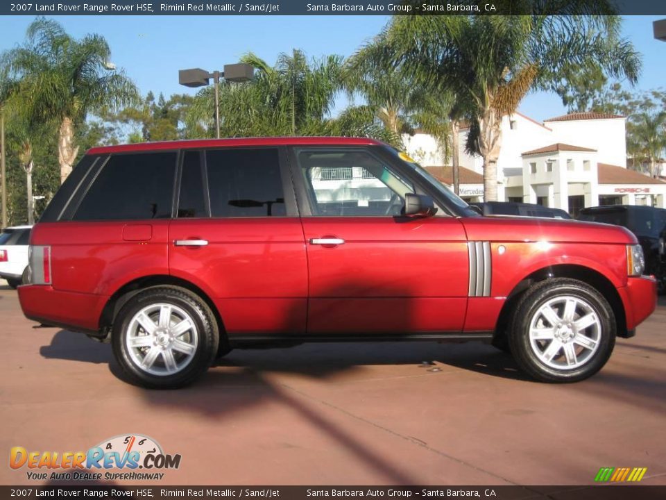 2007 Land Rover Range Rover HSE Rimini Red Metallic / Sand/Jet Photo #3