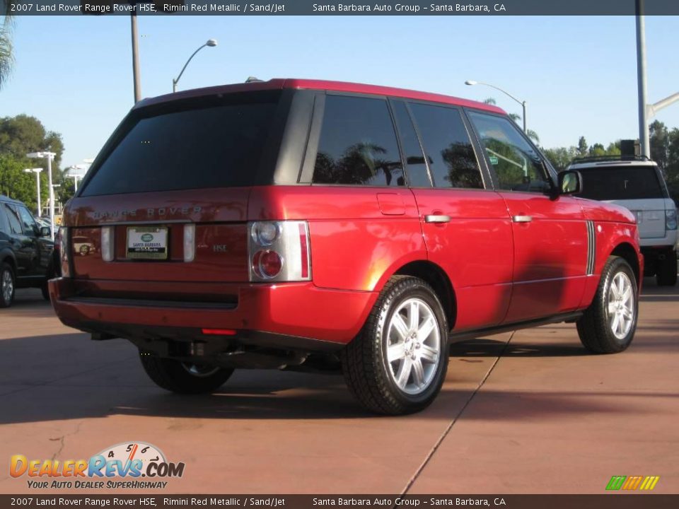 2007 Land Rover Range Rover HSE Rimini Red Metallic / Sand/Jet Photo #4