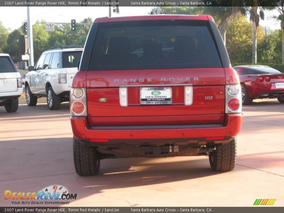 2007 Land Rover Range Rover HSE Rimini Red Metallic / Sand/Jet Photo #5