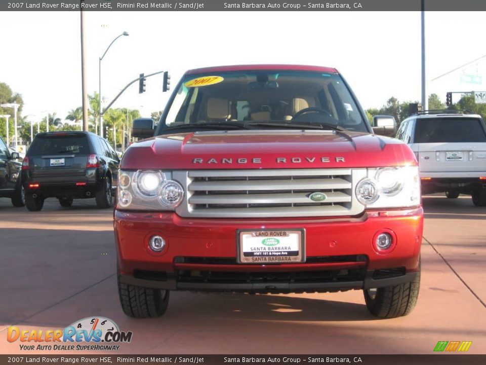 2007 Land Rover Range Rover HSE Rimini Red Metallic / Sand/Jet Photo #6