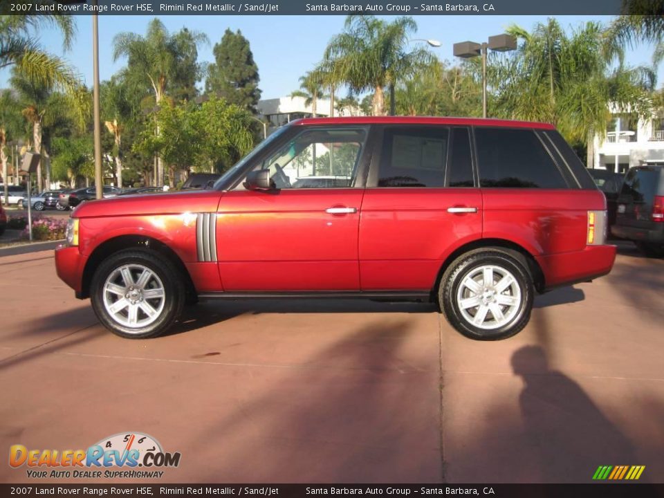2007 Land Rover Range Rover HSE Rimini Red Metallic / Sand/Jet Photo #7