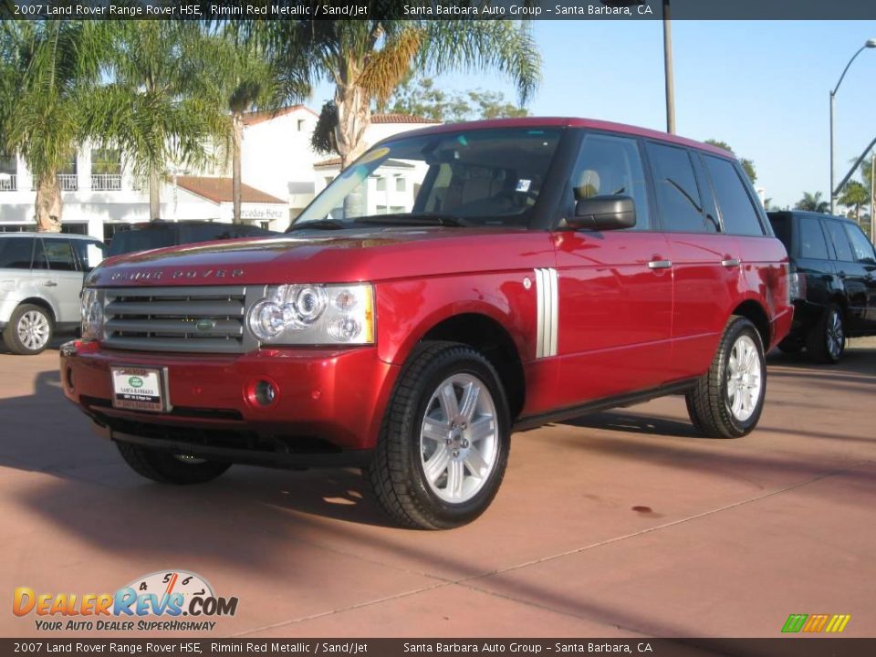 2007 Land Rover Range Rover HSE Rimini Red Metallic / Sand/Jet Photo #9