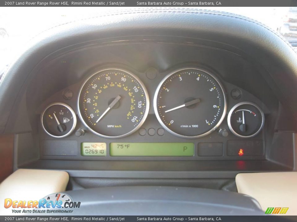 2007 Land Rover Range Rover HSE Rimini Red Metallic / Sand/Jet Photo #13