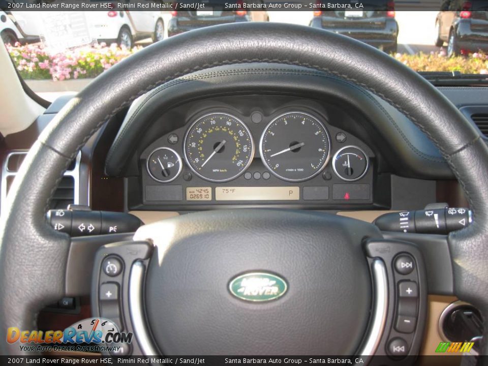 2007 Land Rover Range Rover HSE Rimini Red Metallic / Sand/Jet Photo #14