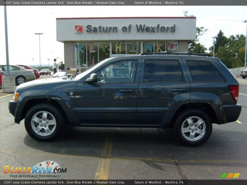 2007 Jeep Grand Cherokee Laredo 4x4 Steel Blue Metallic / Medium Slate Gray Photo #1