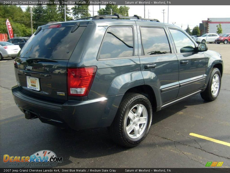 2007 Jeep Grand Cherokee Laredo 4x4 Steel Blue Metallic / Medium Slate Gray Photo #4