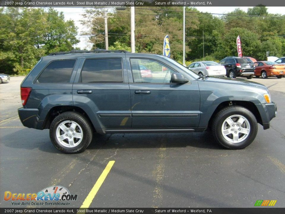 2007 Jeep Grand Cherokee Laredo 4x4 Steel Blue Metallic / Medium Slate Gray Photo #5
