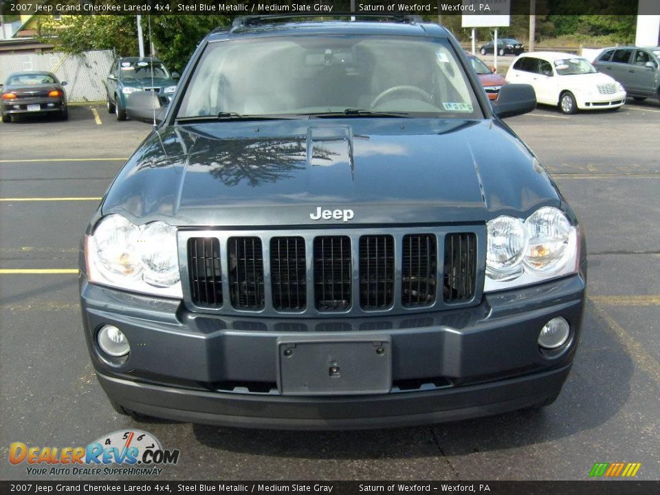 2007 Jeep Grand Cherokee Laredo 4x4 Steel Blue Metallic / Medium Slate Gray Photo #7