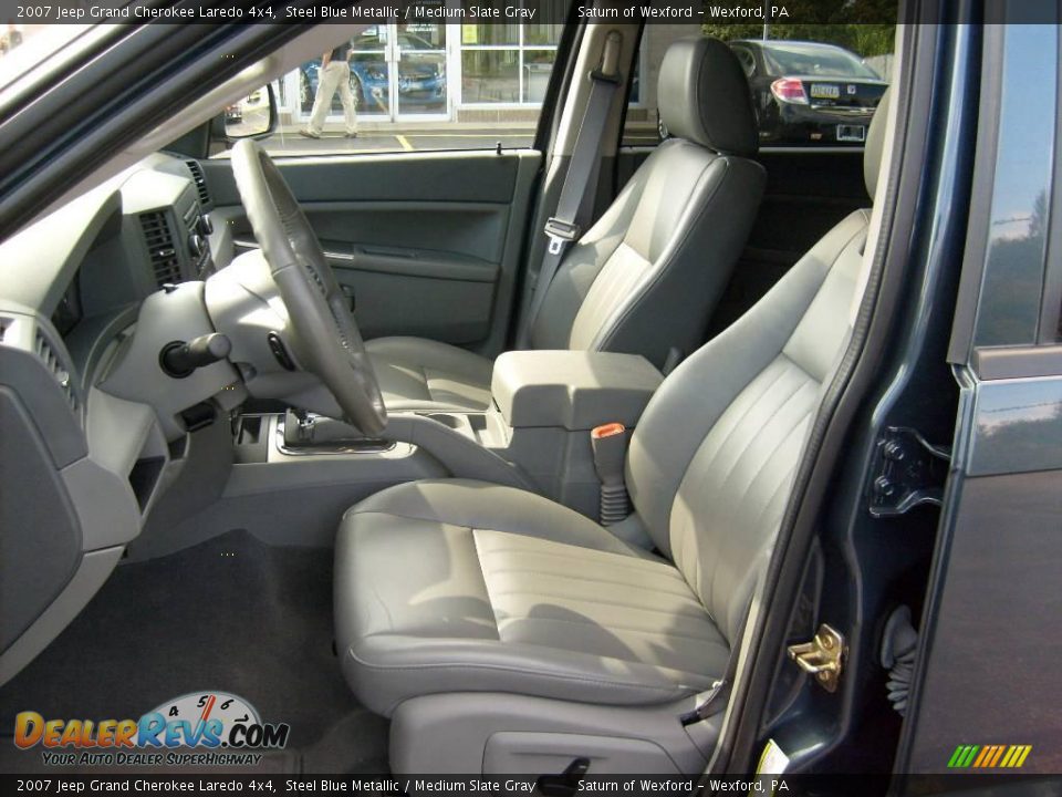 2007 Jeep Grand Cherokee Laredo 4x4 Steel Blue Metallic / Medium Slate Gray Photo #10