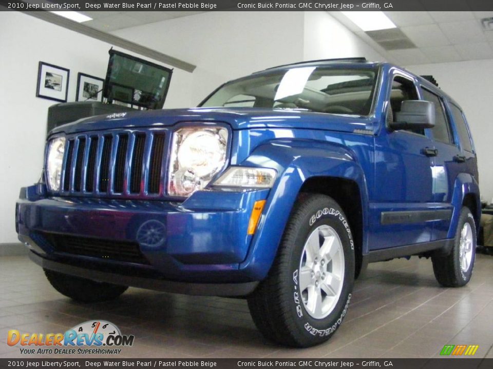 2010 Jeep Liberty Sport Deep Water Blue Pearl / Pastel Pebble Beige Photo #1