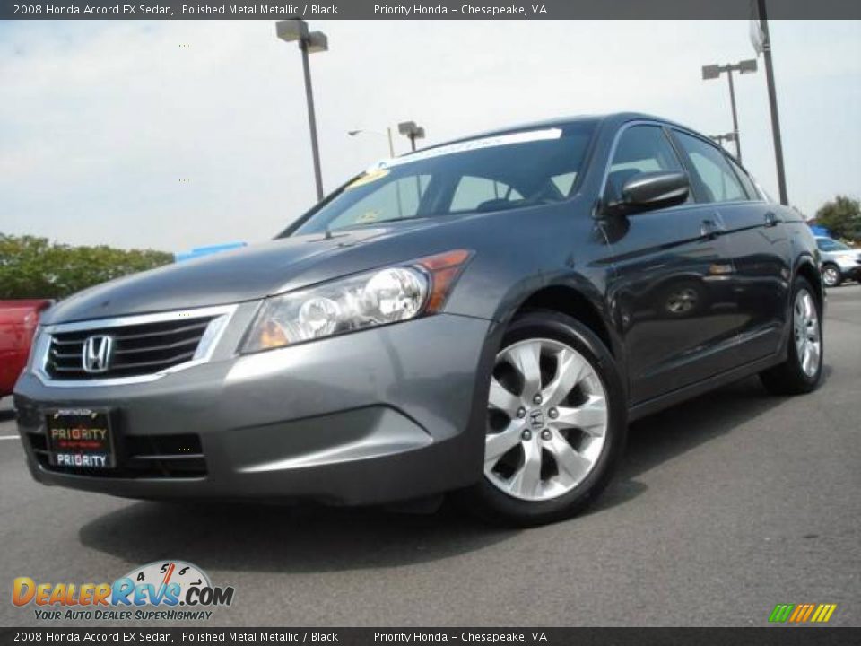 2008 Honda Accord EX Sedan Polished Metal Metallic / Black Photo #1