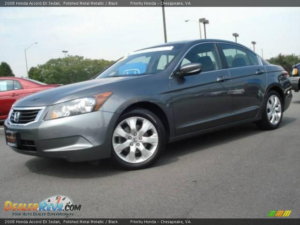 2008 Honda Accord EX Sedan Polished Metal Metallic / Black Photo #2