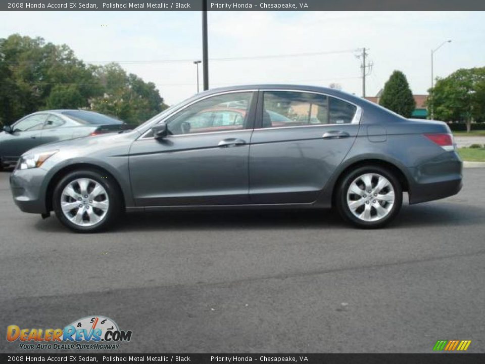 2008 Honda Accord EX Sedan Polished Metal Metallic / Black Photo #3