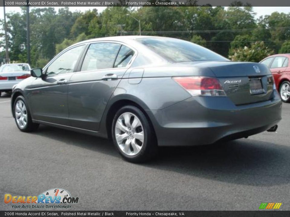 2008 Honda Accord EX Sedan Polished Metal Metallic / Black Photo #4