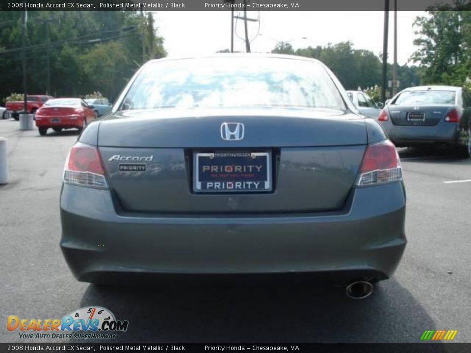 2008 Honda Accord EX Sedan Polished Metal Metallic / Black Photo #5